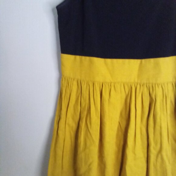 Tiana B Dress Women 4 Sleeveless Accent Collar Gold Black - Picture 5 of 16